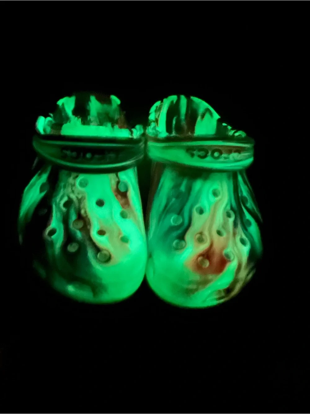 CROCS Kids Pink, Purple & glow in the dark